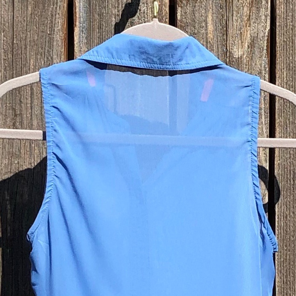 Rewind sleeveless button up blue top size small - Picture 13 of 15